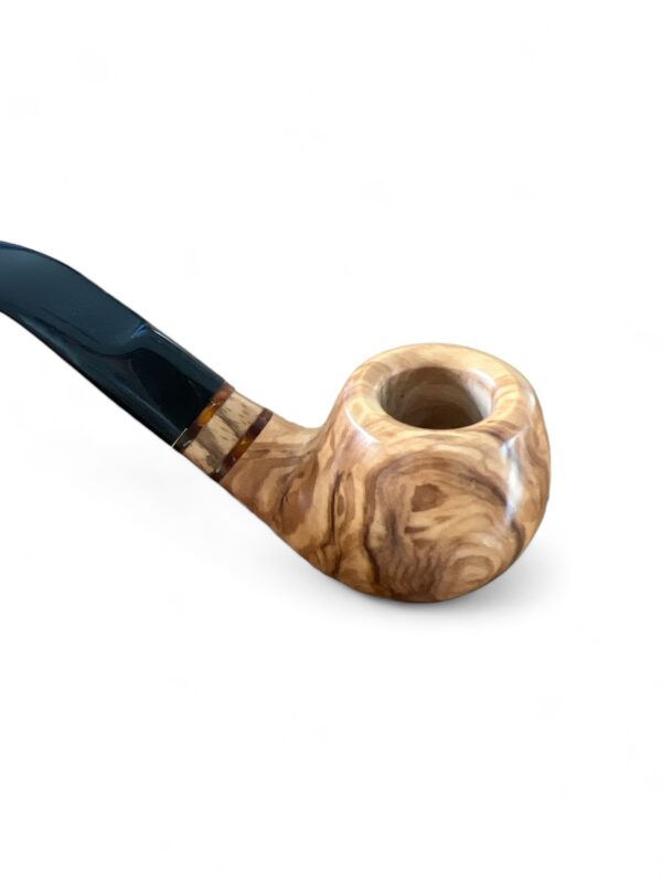 Bent Freehand Olive Wood Pipe - immagine 4