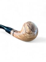 Bent Freehand Olive Wood Pipe - immagine 6
