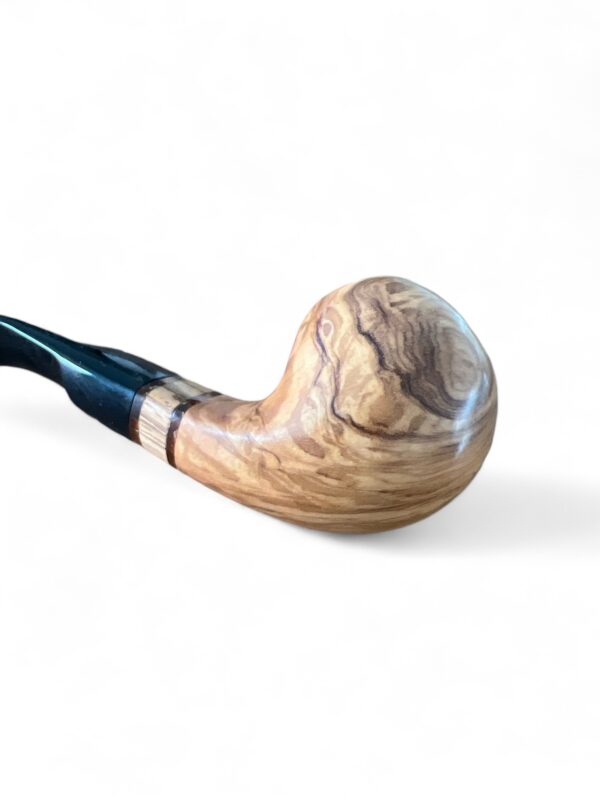 Bent Freehand Olive Wood Pipe - immagine 6