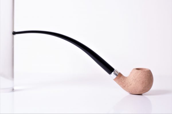 Bent Apple Churchwarden Natural Sandblasted - immagine 2