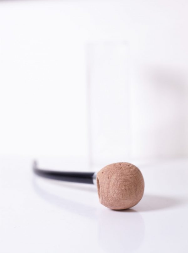 Bent Apple Churchwarden Natural Sandblasted - immagine 4