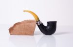 Bent Calabash Sandblasted newcal serie Ambra - immagine 2