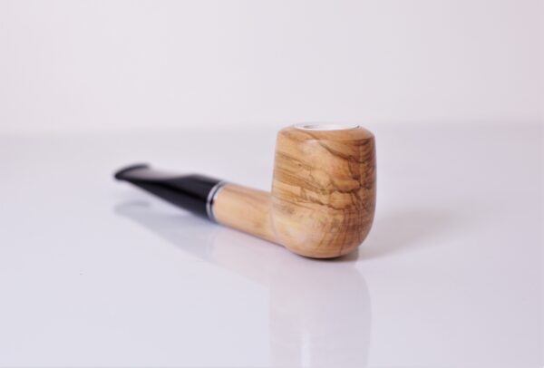 Straight Billiard Olive wood Meerschaum Apr23 35 - immagine 4