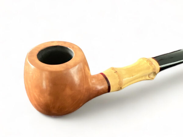 Straight Apple Pipe with Bamboo - immagine 2