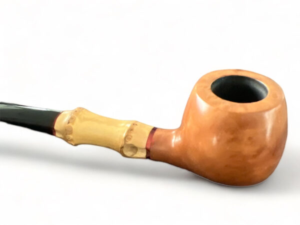 Straight Apple Pipe with Bamboo - immagine 3