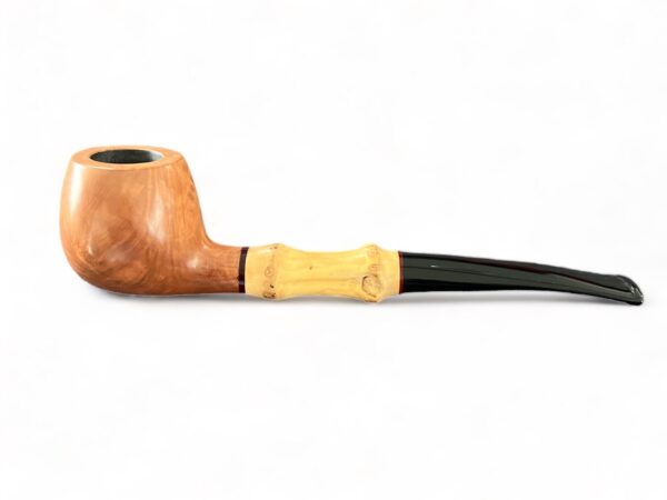 Straight Apple Pipe with Bamboo - immagine 5