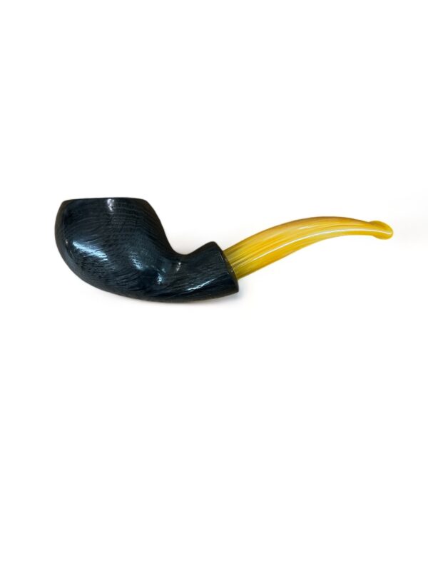 Half bent Danish shape Pipe Morta wood - immagine 3