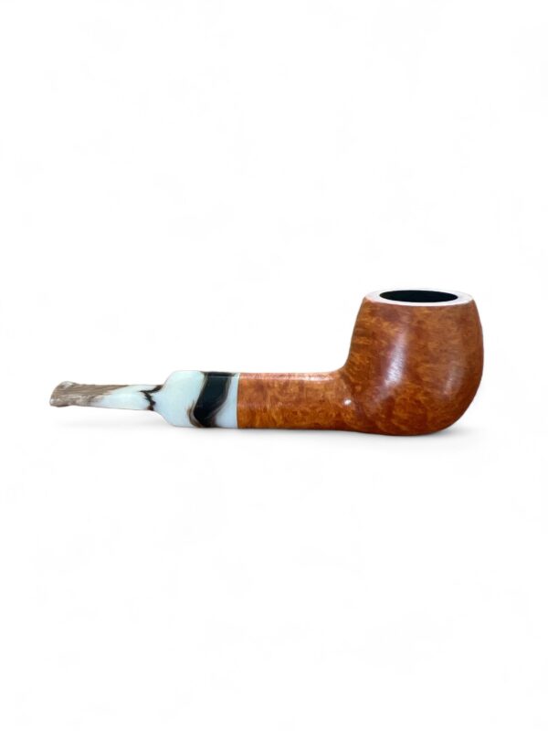 Apple Straight Pipe With Acrylic Horn Stem serie Peppino - immagine 3