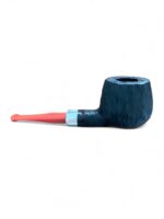 Straight Brushed Apple Pipe With Band And Coral Acrylic Stem - immagine 3