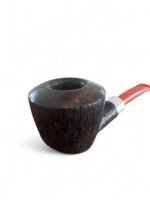 Dublin Sitter Brushed Pipe With Band And Coral Acrylic Stem - immagine 2